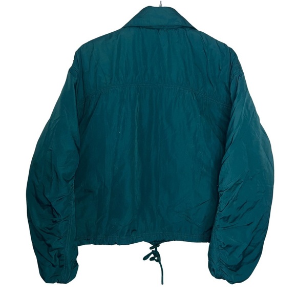 Free People Movement Off The Bleachers Coaches Women's Jacket Emerald Green Sm - Picture 6 of 14